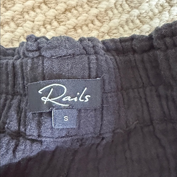 Rails Black Cotton Gauze Shorts - Picture 3 of 3